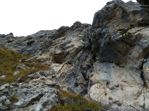 una sezione della parete con roccia molto bella